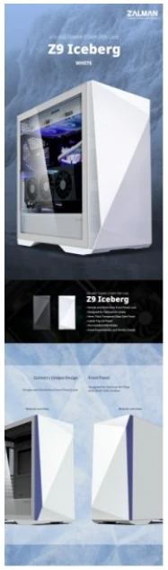 Zalman Z9 Iceberg ATX, baltas