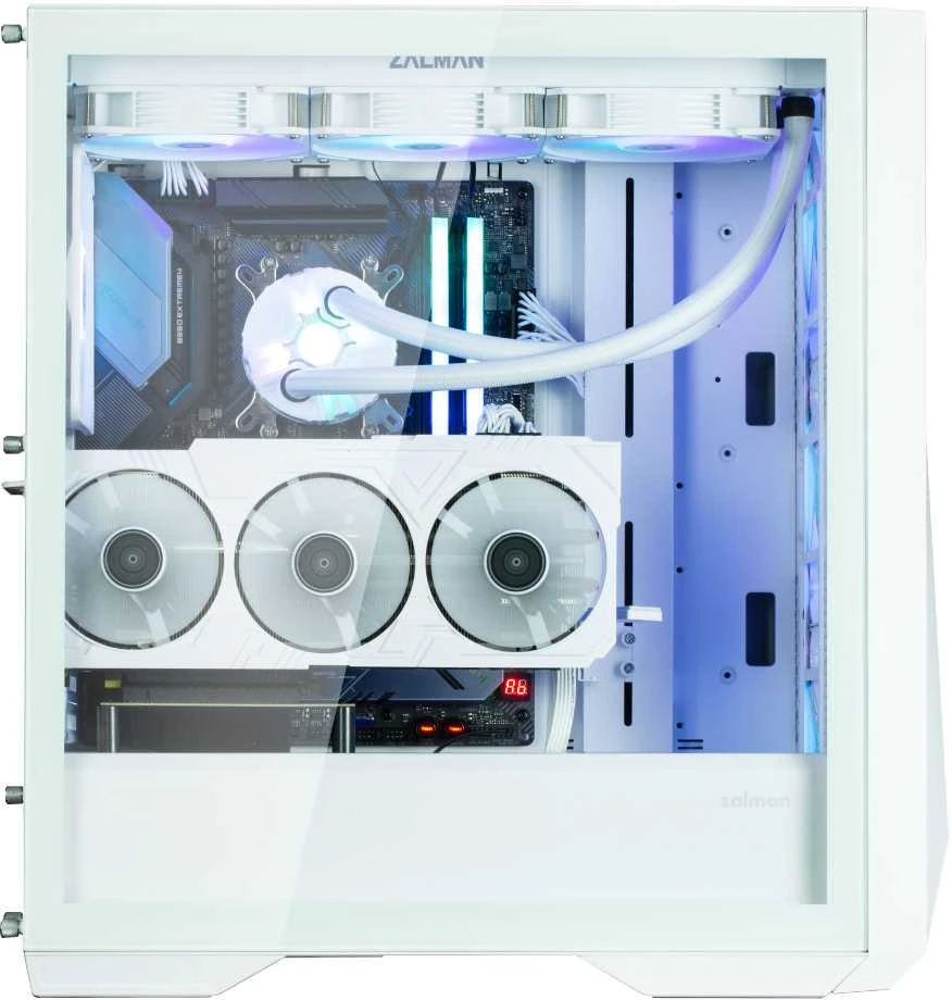 Zalman Z9 Iceberg MS ATX ARGB ventiliatorius x4, baltas