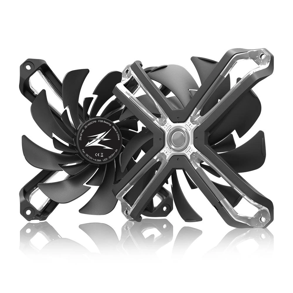 Zalman ZM-SF140 kompiuterio aušinimo komponentas Kompiuterio korpusui Ventiliatorius 14 cm Juoda