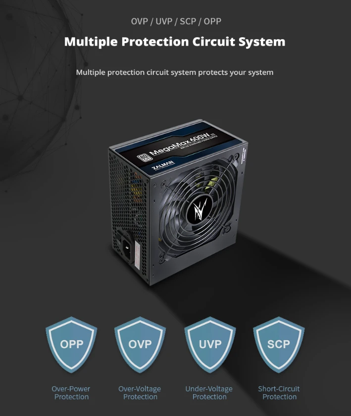 Zalman MegaMax 600W maitinimo šaltinis (ZM600-TXII)