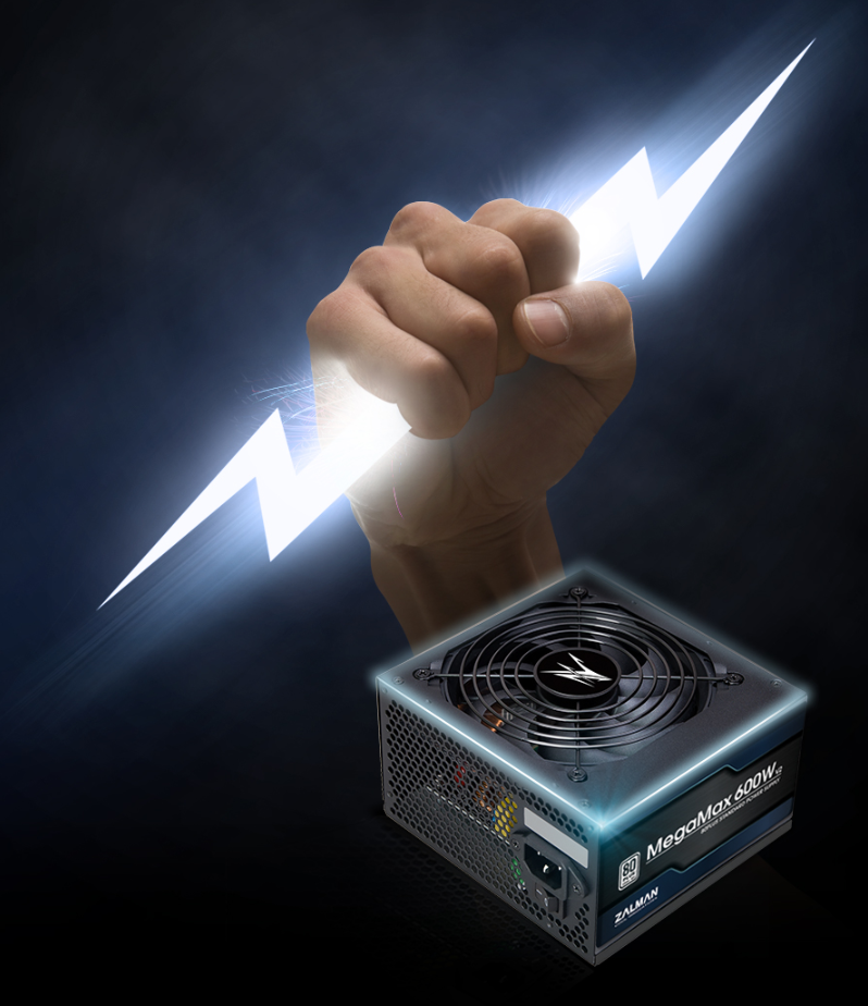 Zalman MegaMax 600W maitinimo šaltinis (ZM600-TXII), modelis - ZM600 ...