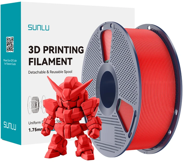 Sunlu PLA+ 2.0 Filament (Raudona)