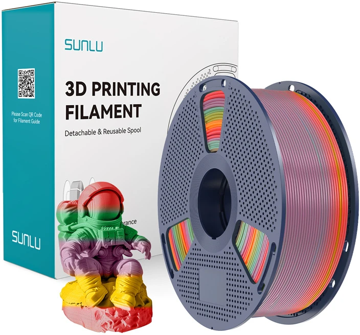 Sunlu PLA Filament (Rainbow) 01
