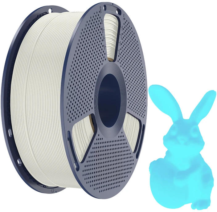 Sunlu PLA Glow-in-the-Dark Filament (Baltas and Mėlyna)