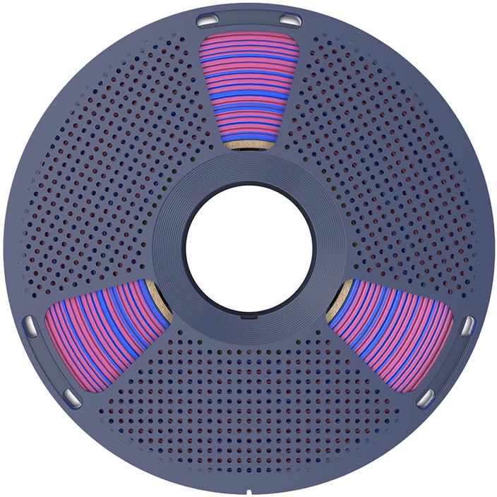Sunlu PLA+ Silk Dual Color Filament (Raudona and Mėlyna)