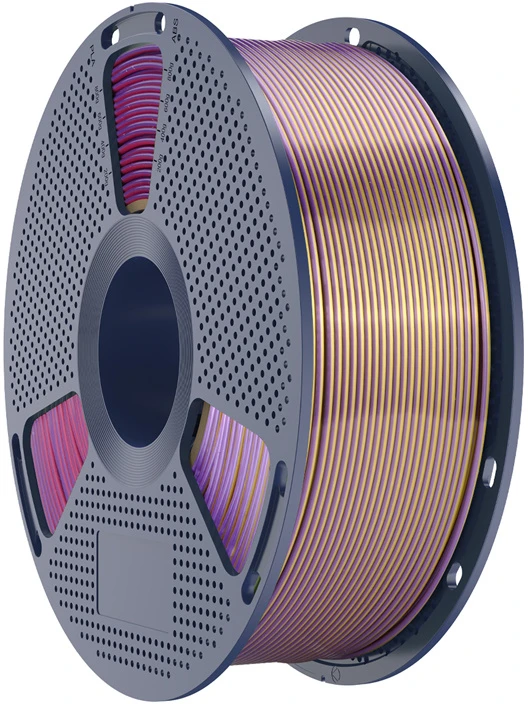 Sunlu PLA+ Silk Forth-Color Filament (mėlynas-violetinė-red-auksinis)