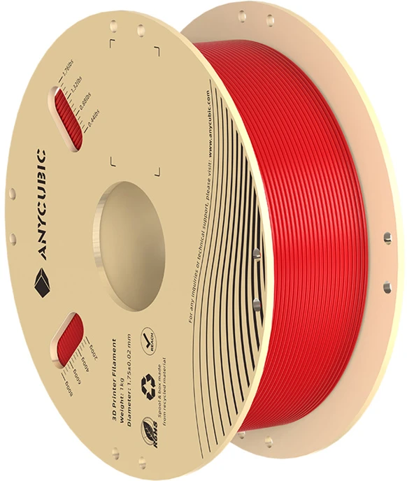 PLA Anycubic 1 KG Filament (Raudona)