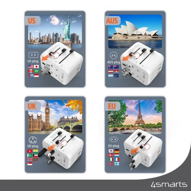 4Smarts Nomad World Travel Adapteris 20W