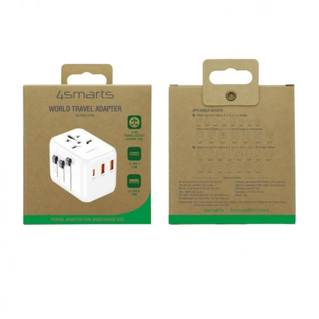 4Smarts Nomad World Travel Adapteris 20W