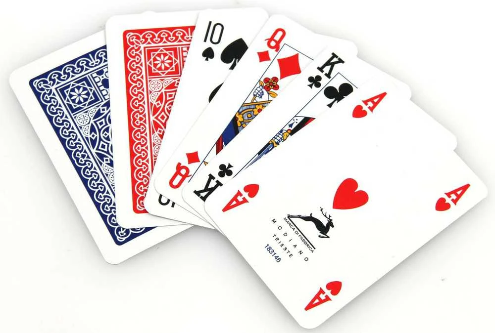 ''98'' Pokerio Kortų 2 Kaladžių Rinkinys Modiano (Raudonos Ir Mėlynos)