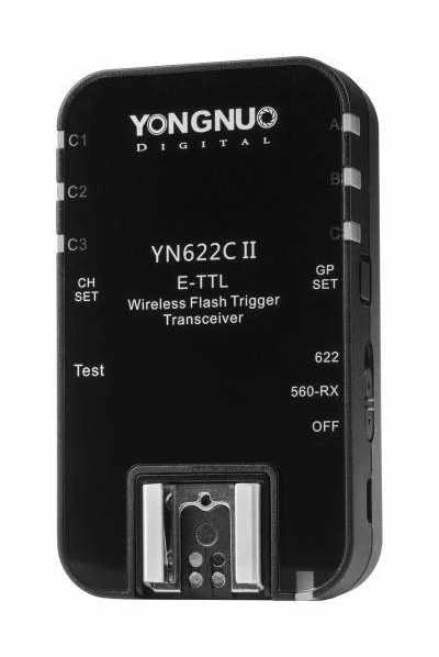 Dviejų Canon skirtų Yongnuo YN622C II blykstės paleidiklių rinkinys