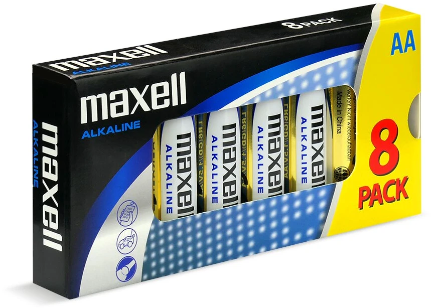 AA Baterijos - Maxell LR6 8 Vnt.