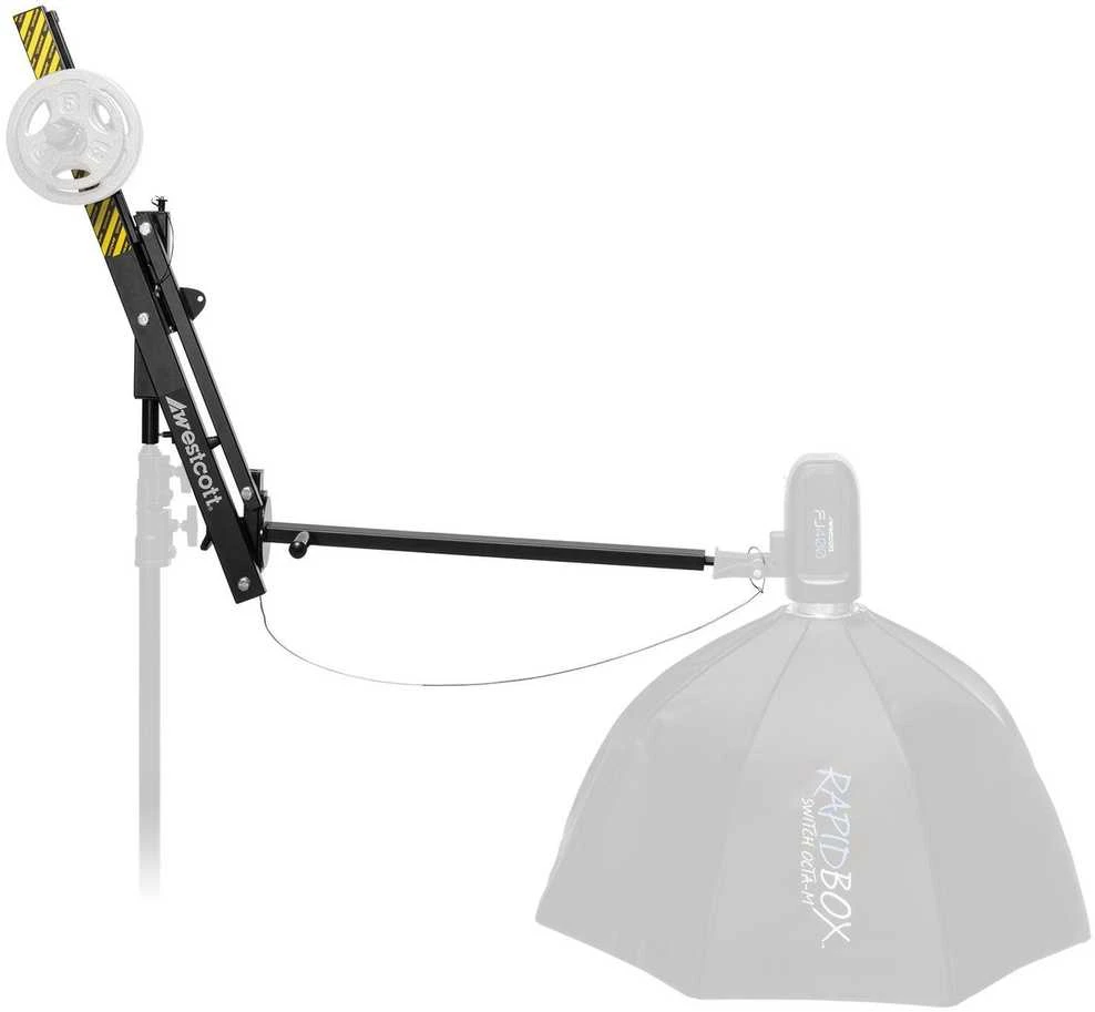 Acme United Corporation Apšvietimo Įranga - WESTCOTT Easy Boom 28" ranka, 360° Sukimas, 15 lbs Talpa, Juoda
