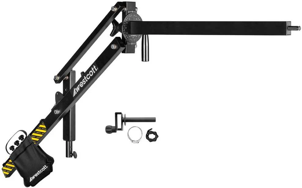Acme United Corporation Apšvietimo Įranga - WESTCOTT Easy Boom 28" ranka, 360° Sukimas, 15 lbs Talpa, Juoda