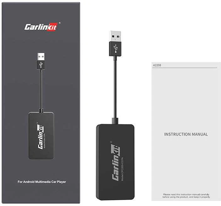 Carlinkit CCPA belaidis adapteris Apple Carplay/Android Auto - juodas