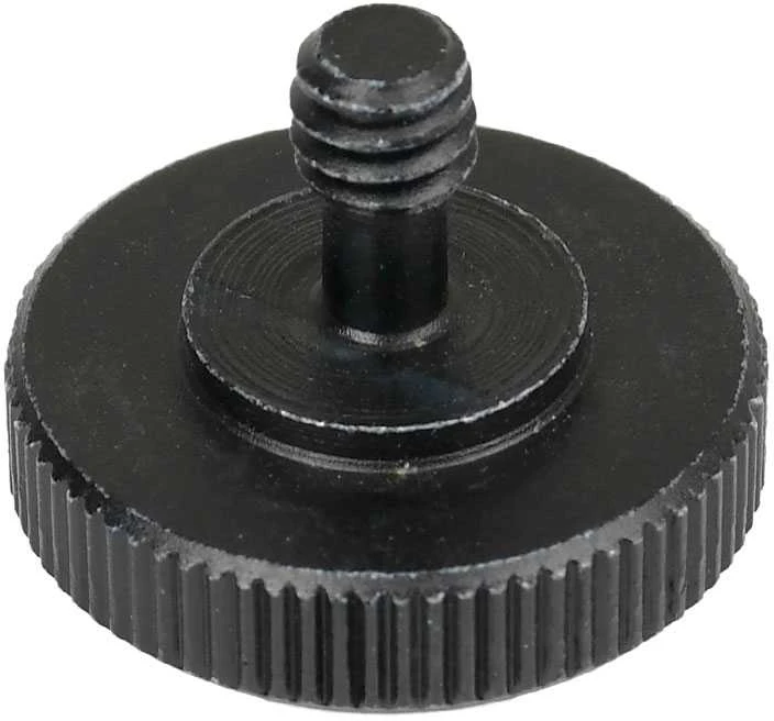 Caruba adapter screw 1/4"M 1/4"F with metal grip juodas