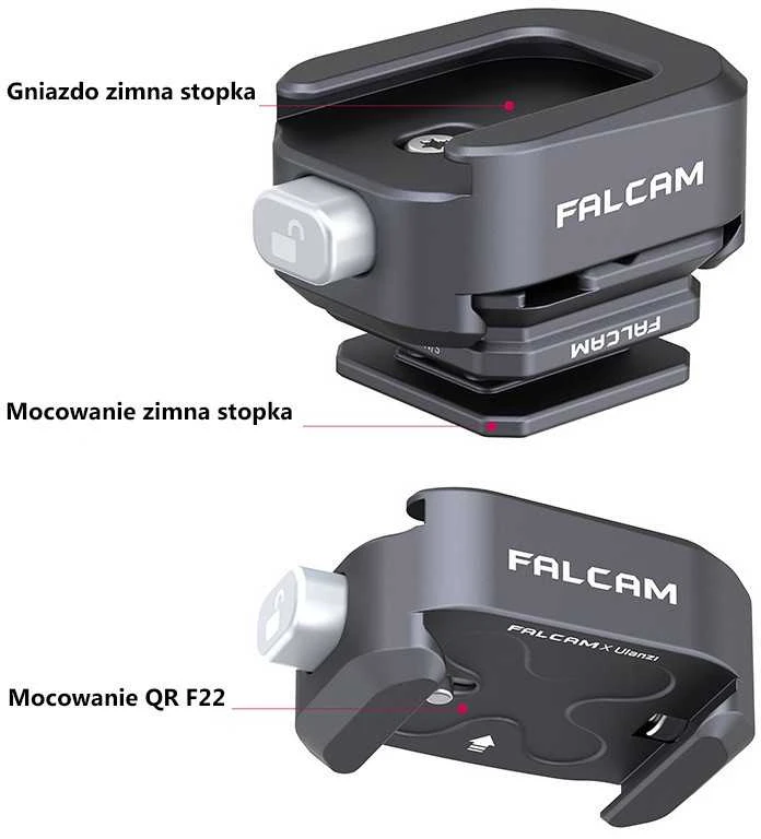 Adapteris - FALCAM F22 Greito Atleidimo Rinkinys F010 & F005 Dvigubas Šaltas Batų Laikiklis