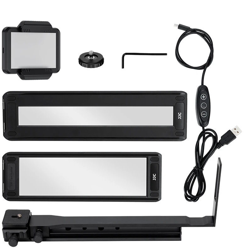 Adapteris - JJC FDA S2 35mm & 120 Film Converter with Adjustable Brightness