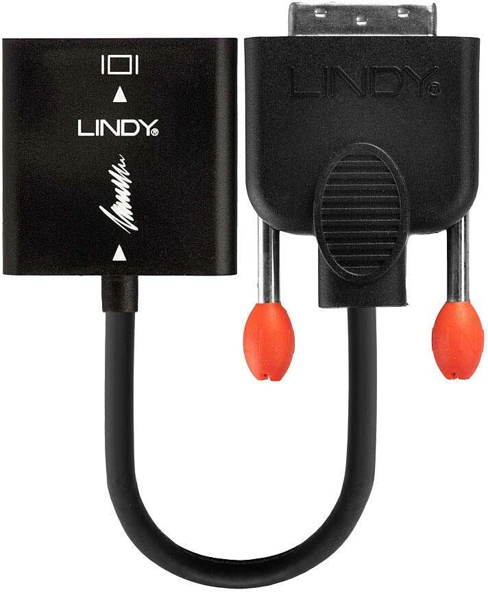 Lindy DVI-D do VGA juoda