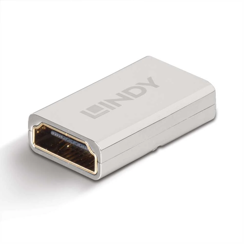 Adapteris - LINDY HDMI 2.1 F/F Adapteris, 48Gbps, 8K, UHD, 60Hz, Sidabrinis