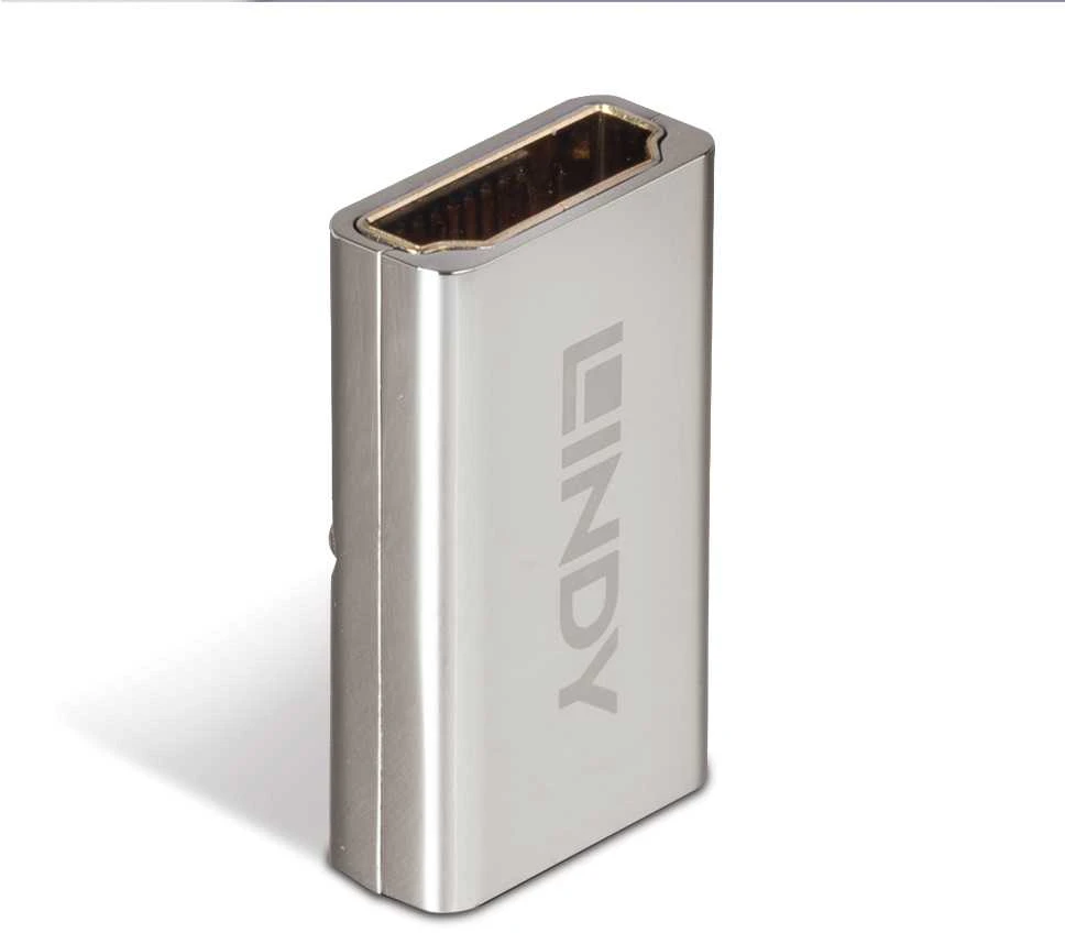 Adapteris - LINDY HDMI 2.1 F/F Adapteris, 48Gbps, 8K, UHD, 60Hz, Sidabrinis