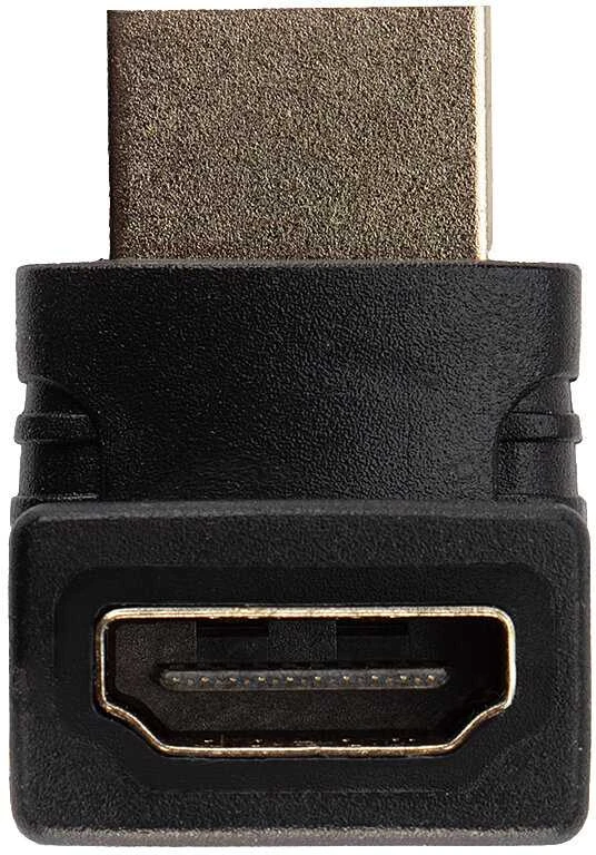 Adapteris - LINDY HDMI F/M Adapteris, 90° Dešinysis Kampas, 4K, 60Hz, 18Gb/s, Juodas