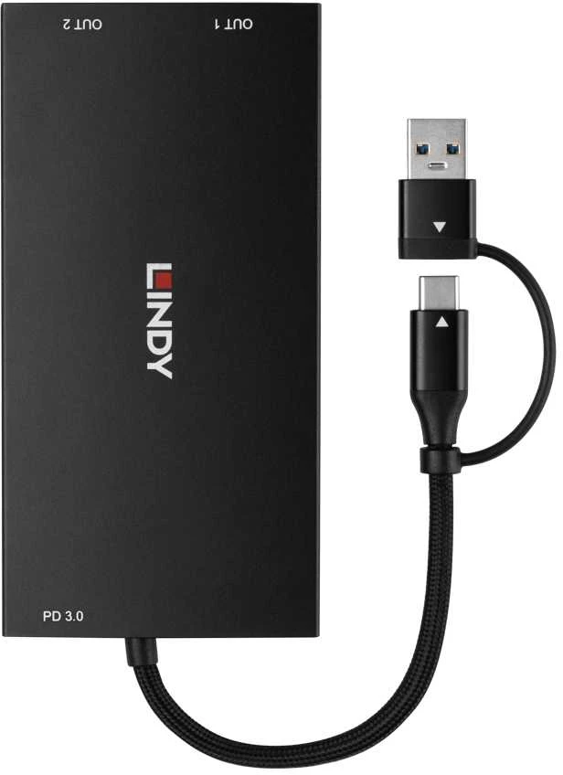 Lindy USB-A/C į HDMI keitiklis su PD 3.0