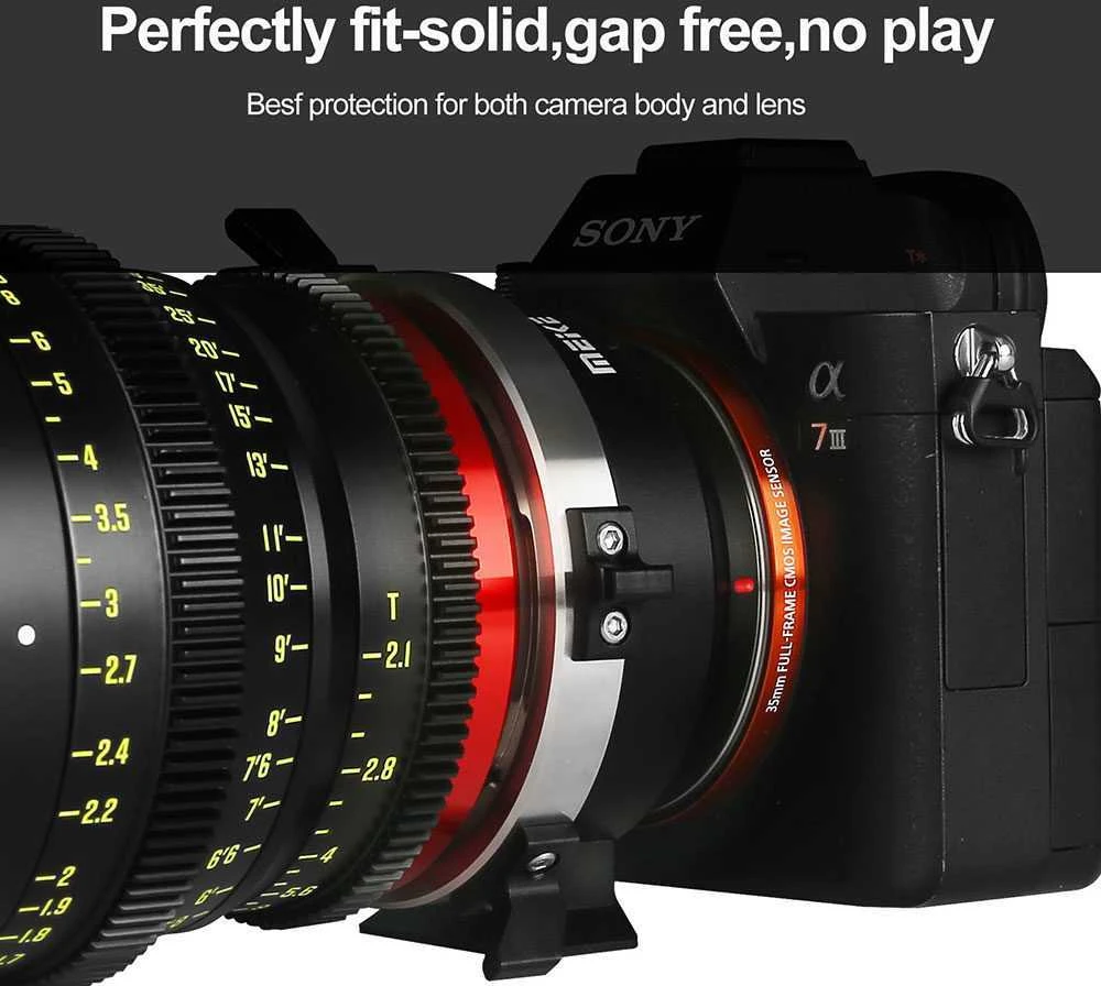 Adapteris - Meike MK PLTE PL Mount to Sony E Mount objektyvo adapteris metalinis