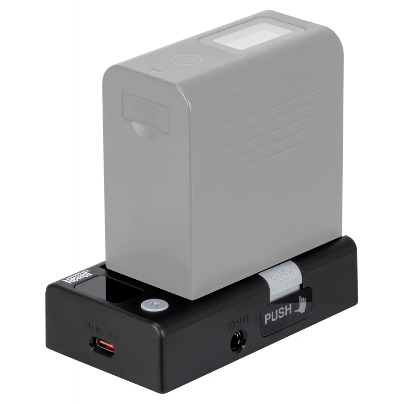 Adapteris - Newell DC-USB Universalus adapteris NP-F baterijoms, LCD ekranui