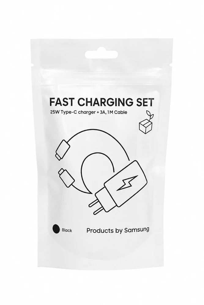 By Samsung Travel adapter (TA800) (with Type-C to Type-C cable), Juodas