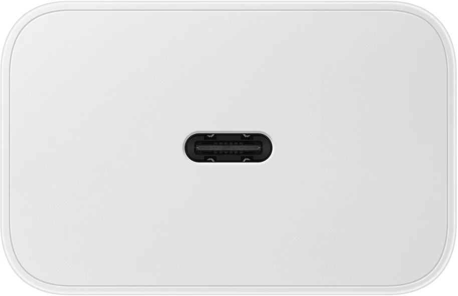 112803 Samsung T4511 PD 45W laidinis įkroviklis su USB-C/USB-C 5A kabeliu, baltos spalvos
