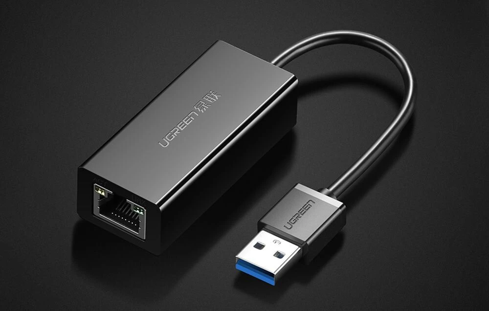 Adapteris tinklo Ugreen CR111 USB 3.0 į RJ45, Gigabit Ethernet (juoda)