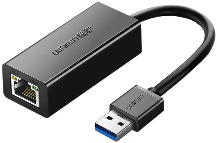 Adapteris tinklo Ugreen CR111 USB 3.0 į RJ45, Gigabit Ethernet (juoda)