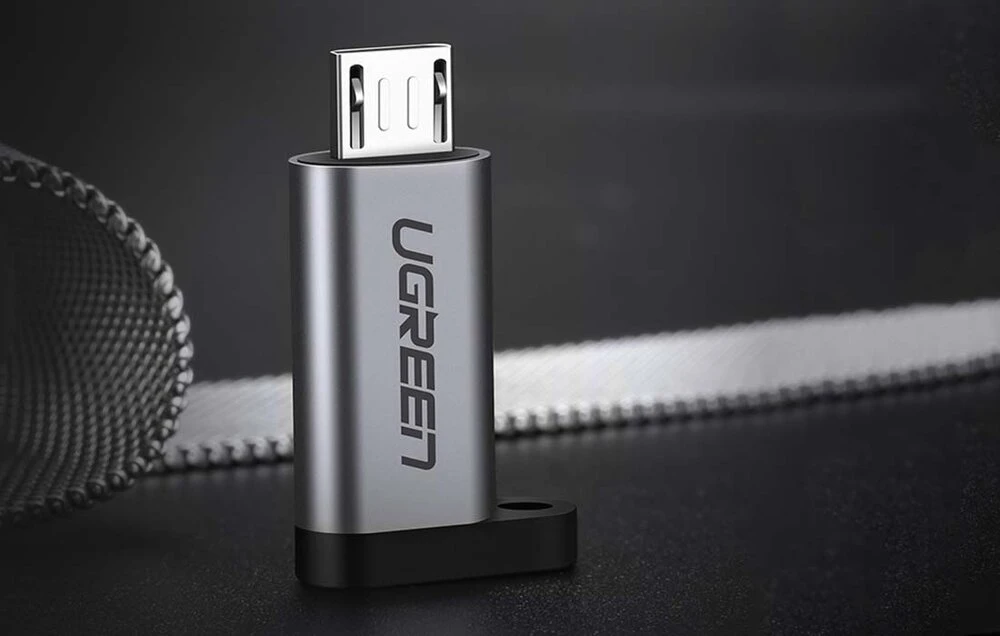 USB-C – micro USB adapteris UGREEN US282 Pilkas