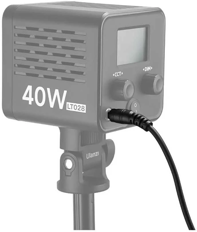 Ulanzi maitinimo laido jungtis prie 40W šviestuvo