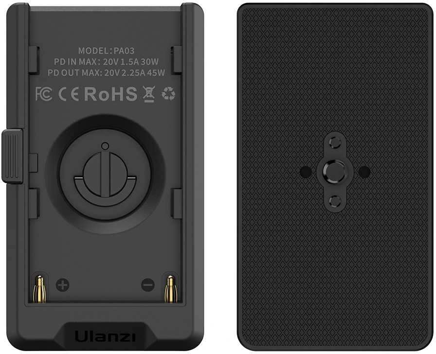 Adapteris - Ulanzi PA03 USB-C DC PD USB-A NP-F serijos baterijoms