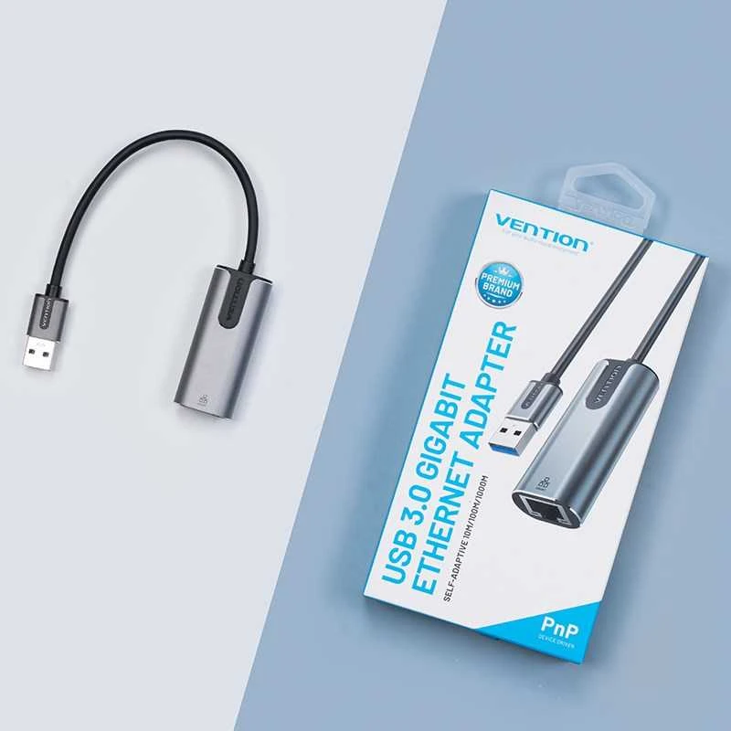 Vention USB 3.0 eterneto adapteris su pakuote