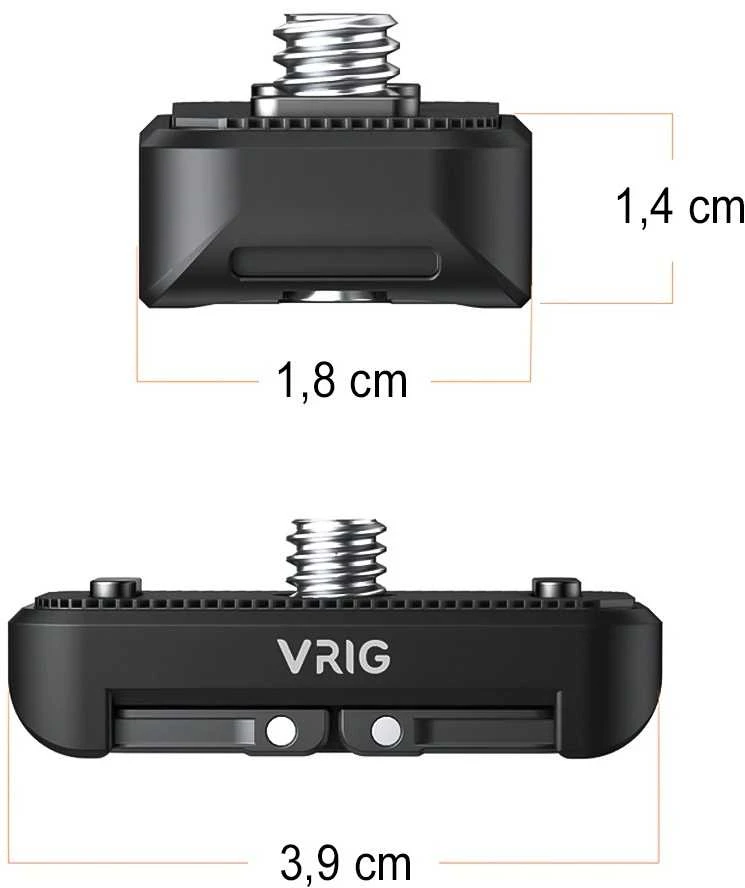 Adapteris - VRIG AC18 Insta360 X4 1/4" Thread Aliuminio