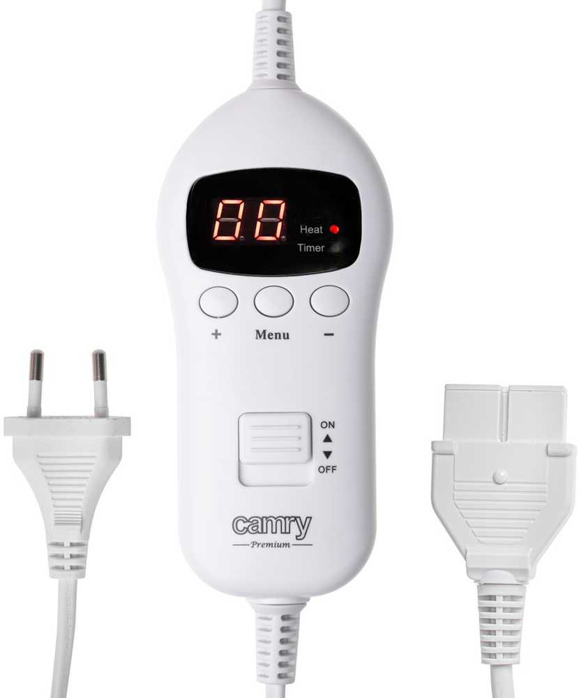 Camry | Elektrinė šildymo antklodė su laikmačiu | CR 7441 | Šildymo lygių skaičius 10 | Asmenų skaičius 1 | Nuotolinio valdymo pultas | 120 W | Raudona/Baltas