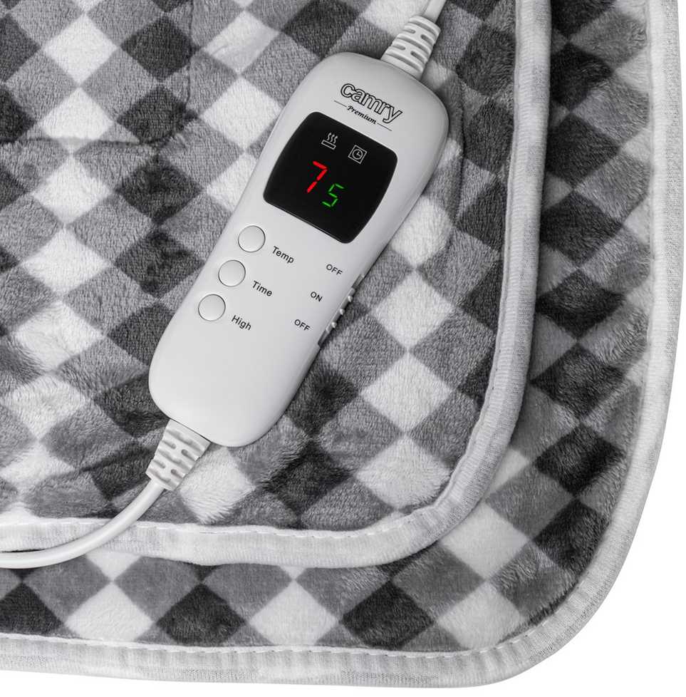 Camry | Elektrinio šildymo užvalkalas su laikmačiu | CR 7442 | Šildymo lygių skaičius 7 | Asmenų skaičius 1 | Nuotolinio valdymo pultas | 120 W