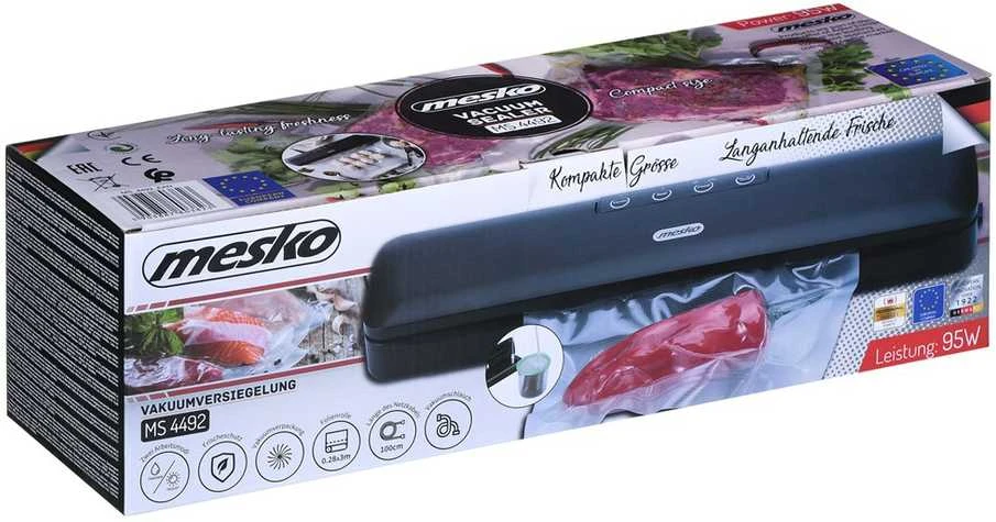 Mesko | Vacuum sealer | MS 4492 | Power 95 W | Juodas