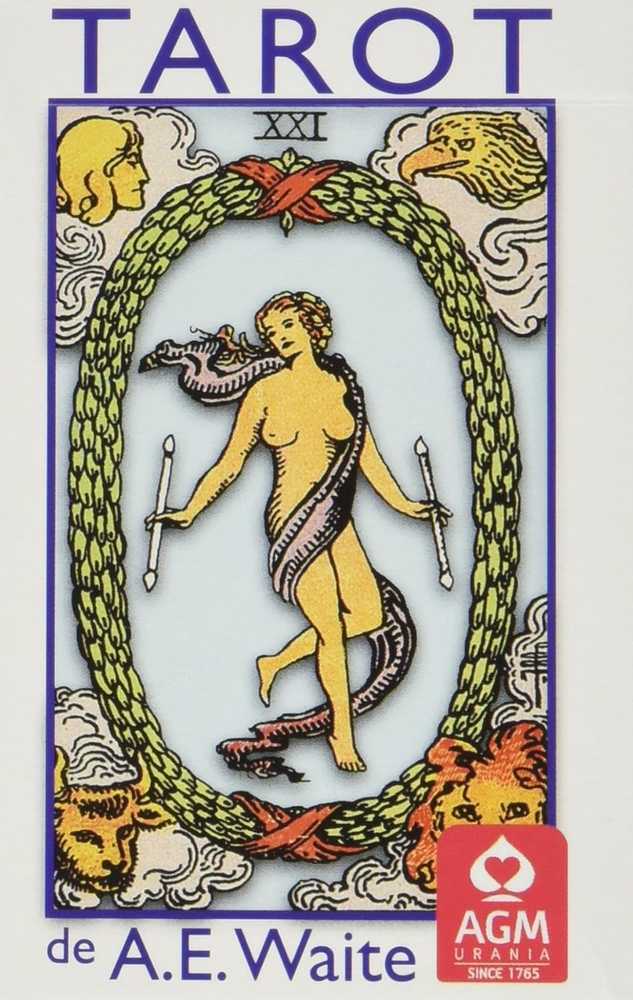 AGM Taro Kortos - A.E. Waite Tarot Rinkinys 78 Kortos 57x89mm su Instrukcijų Knygele