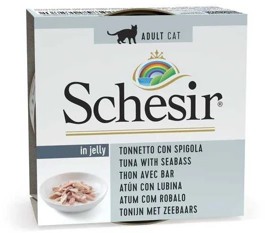 Bass SCHESIR želė Tunas su jūros ešeriais - šlapias kačių maistas - 85 g