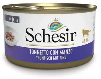 SCHESIR Tunas su jautiena želė - šlapias kačių maistas - 85g