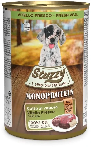 STUZZY Monoprotein Puppy Veal - šlapias maistas šuniukams - 400g