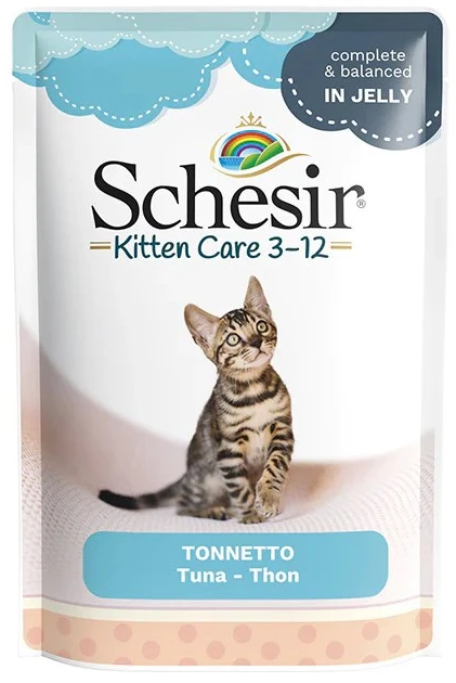 SCHESIR Tunas želė - šlapias maistas kačiukams - 85g