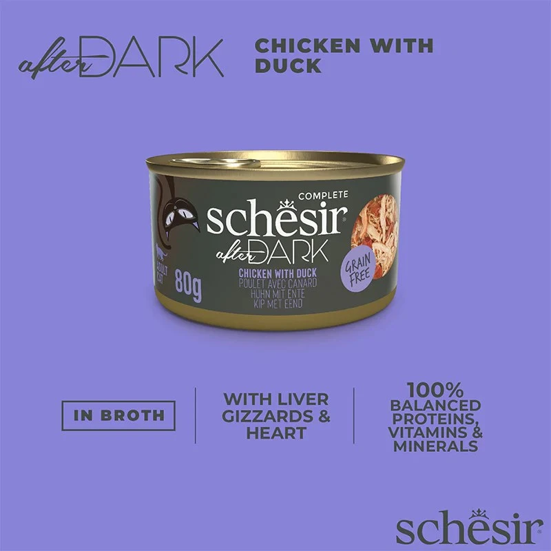 SCHESIR After Dark vištienos filė sultinyje - šlapias kačių ėdalas - 80 g