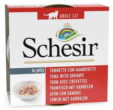 Agras Pet Foods Drėgnas Kačių Maistas - Schesir Želė Su Tunu Ir Krevetėmis