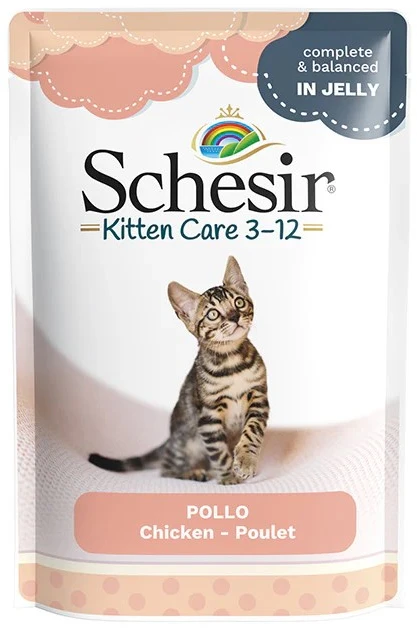 SCHESIR Vištienos filė želė - šlapias maistas kačiukams - 85g
