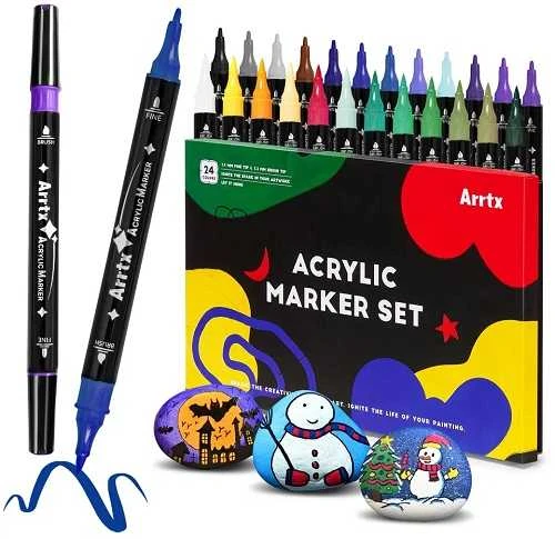 Akriliniai markeriai - flomasteriai ARRTX, 24 spalvų